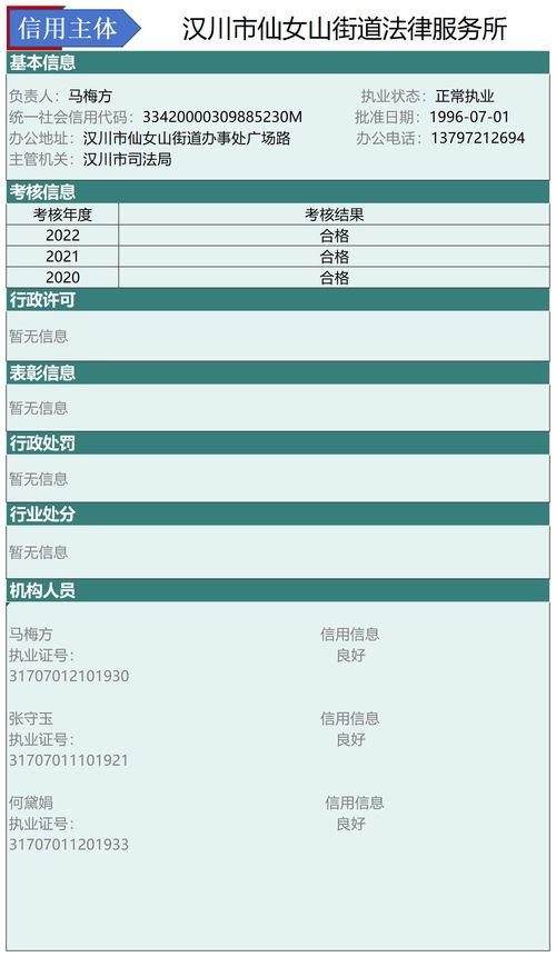漢川市2024年法律服務信用信息平臺 集成律師、公證與司法鑒定行業(yè)信用體系